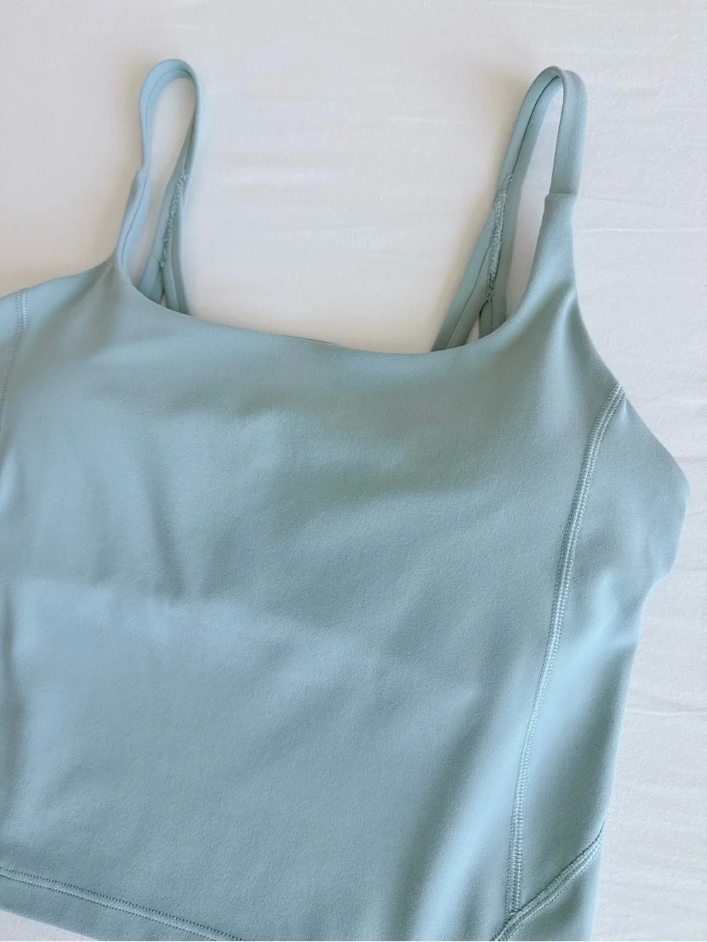 lululemon Strappy Nulu Shelf Tank Silver Blue SVBL Size 2
